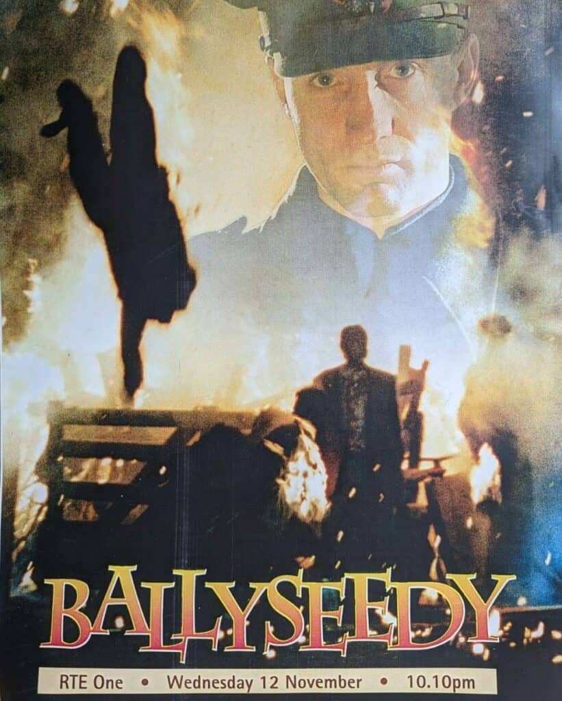 An RTE poster advertising the 1997 screening of 'Ballyseedy'
